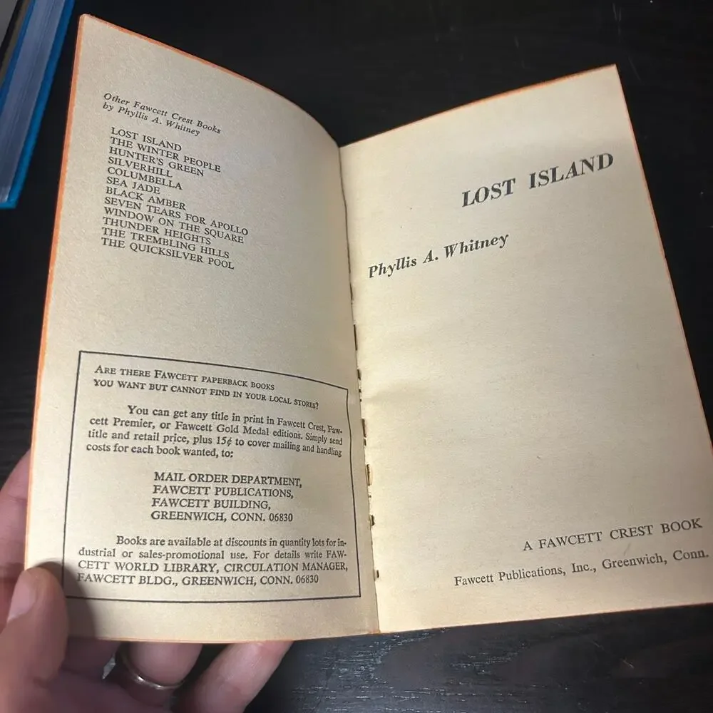 Lost Island by Phyllis A. Whitney Vintage Paperback 1971 Book